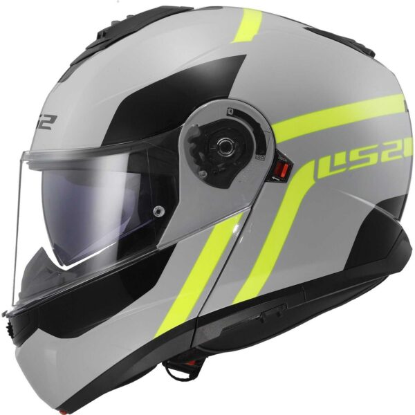 ls2kaciga strobe ii grey yellow